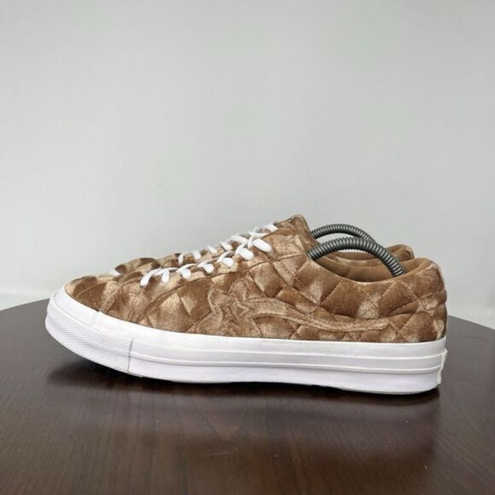 Converse Golf Le Fleur x One Star Quilted Velvet Shoes Womens 11.5 Brown Sneaker